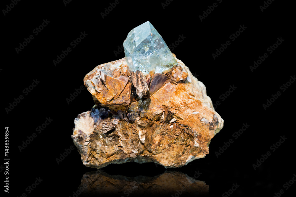 Drusa blue topaz, lenidolite, muscovite, microcline