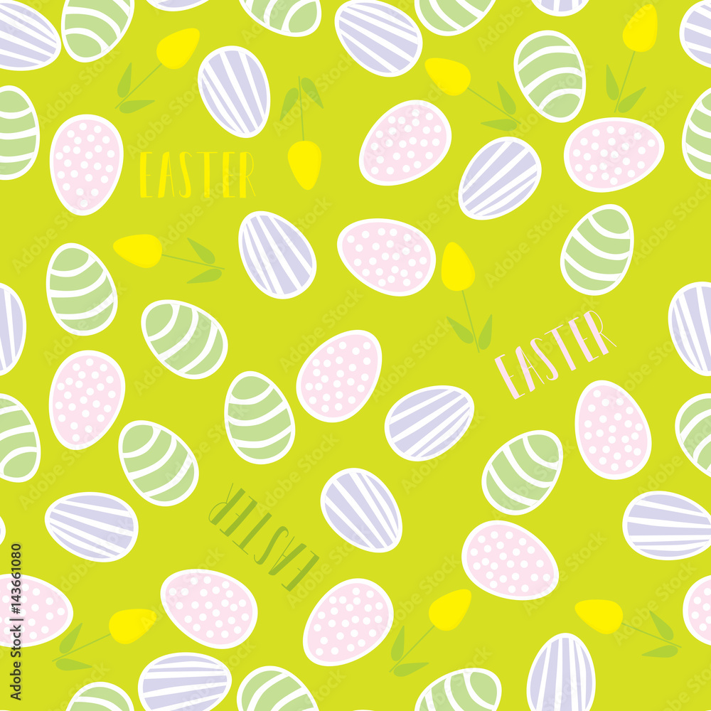 Fototapeta premium Seamless pattern of Easter eggs