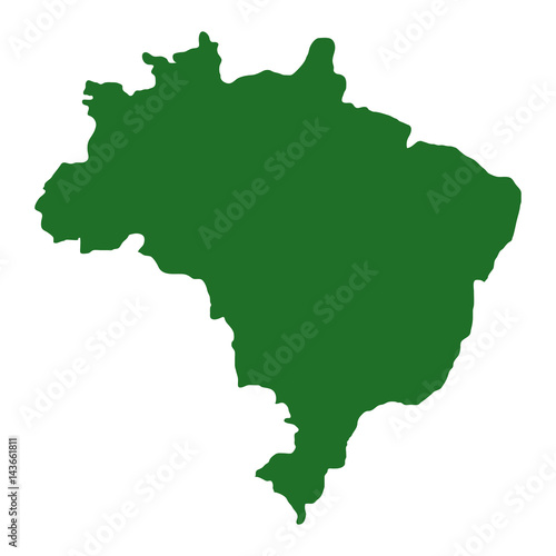 brazil map isolated icon