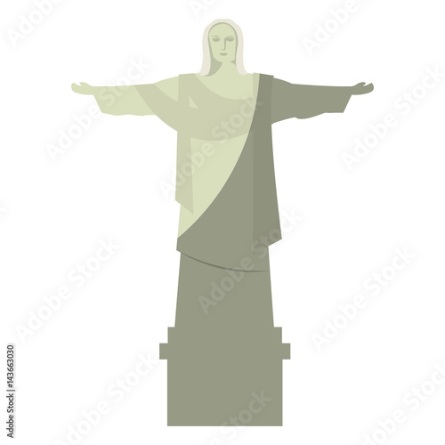 corcovado christ isolated icon