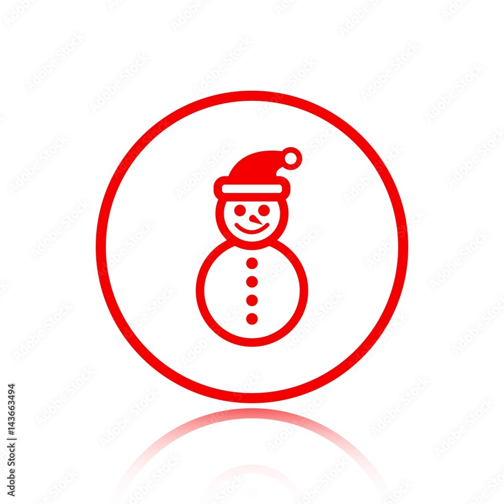 Naklejka premium snowman icon stock vector illustration flat design