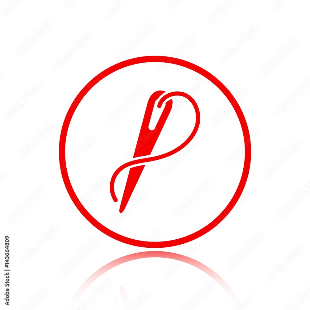 needle and thread icon stock vector illustration flat design