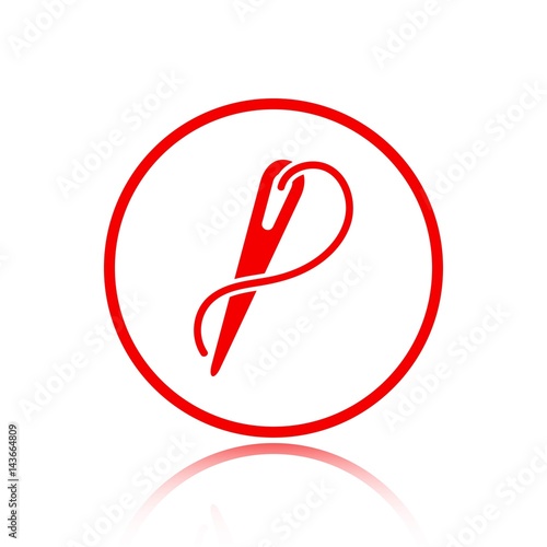 Free Download needle and thread icon stock vector illustration flat design - GFXLoad