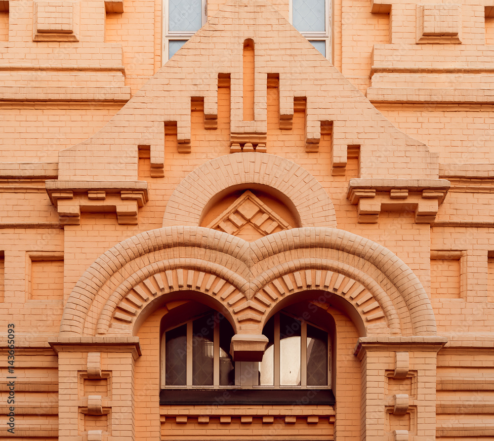 Facade of the historic building. Cental Europe style. Facade of the historic building. Cental Europe style.