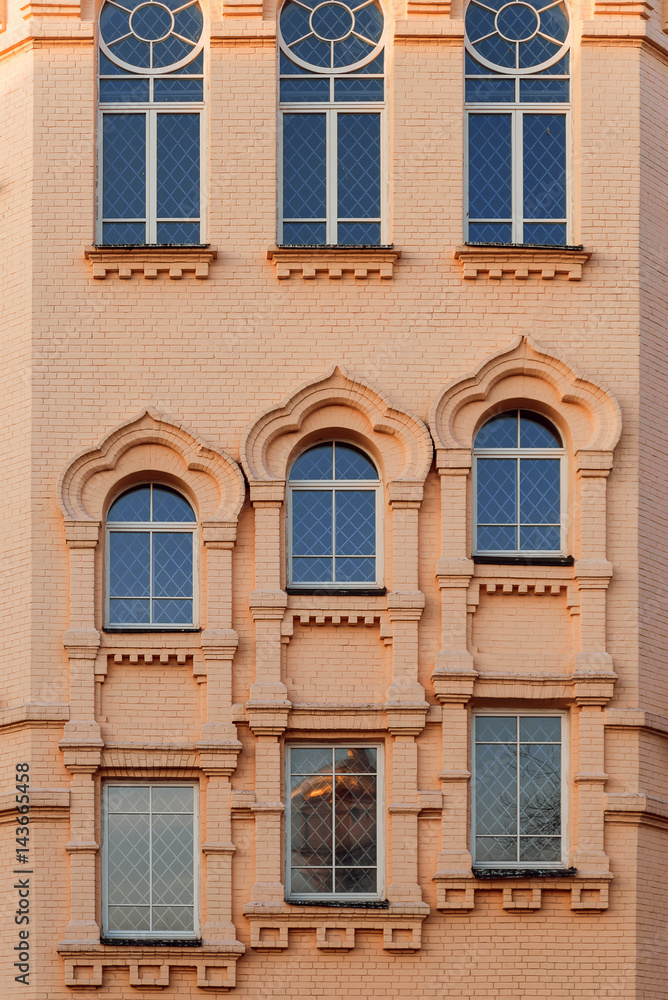 Facade of the historic building. Cental Europe style. Facade of the historic building. Cental Europe style.