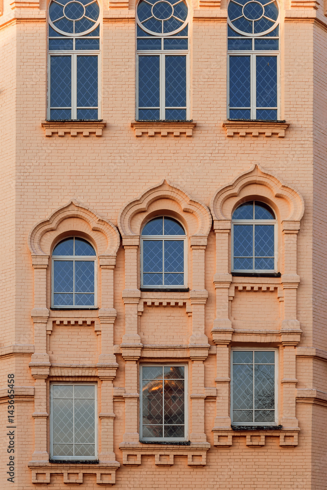 Facade of the historic building. Cental Europe style.