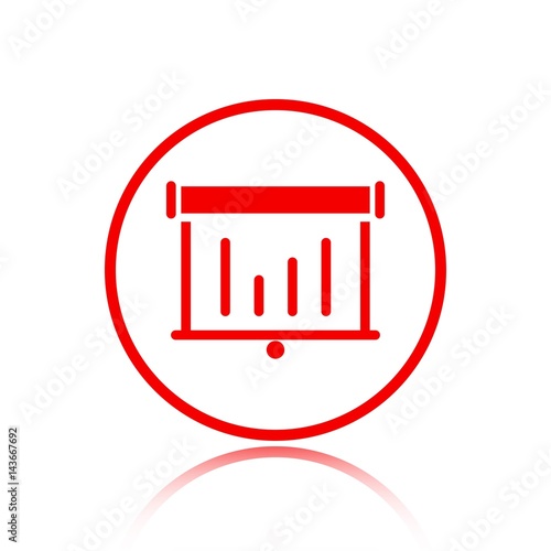 lectern with microphone icon stock vector illustration flat design