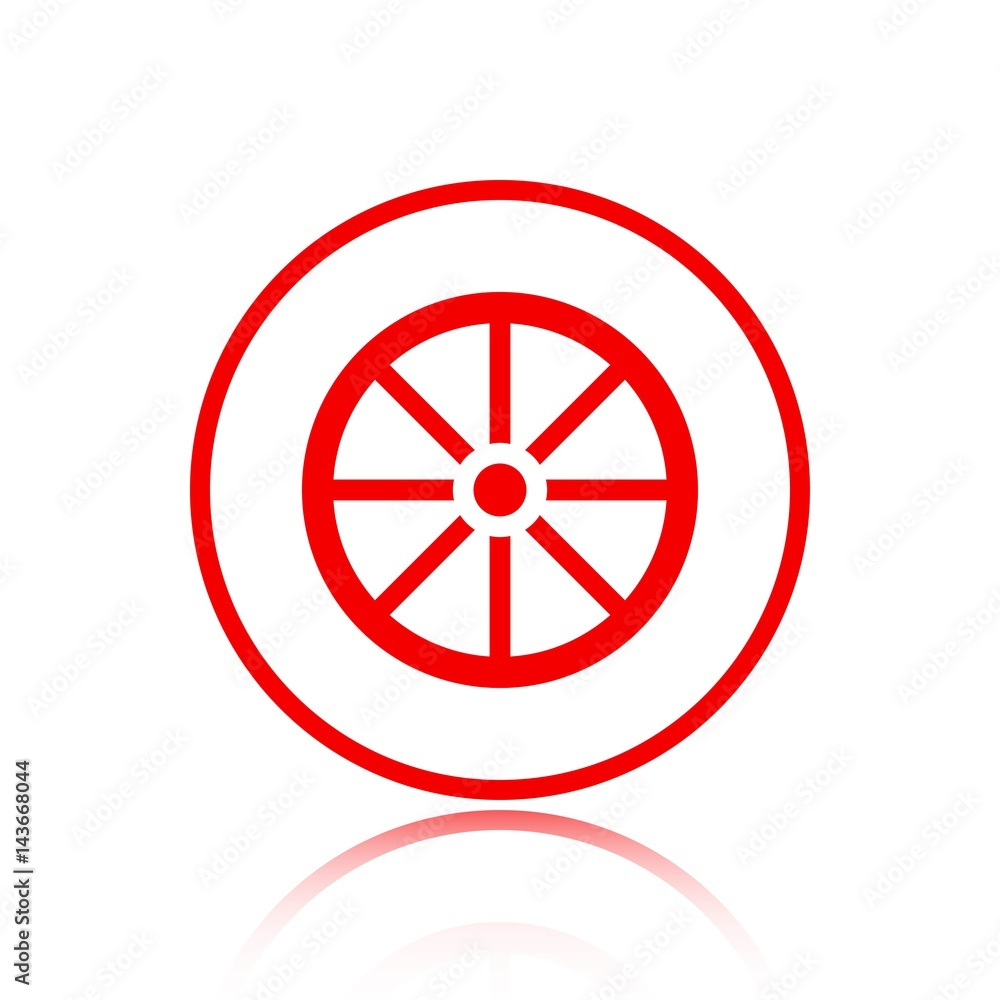 wheel icon stock vector illustration flat design wheel icon stock vector illustration flat design