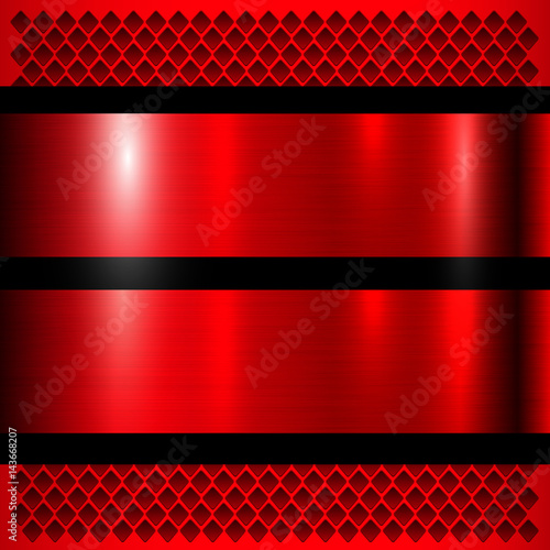 Metal background red, polished metallic red texture