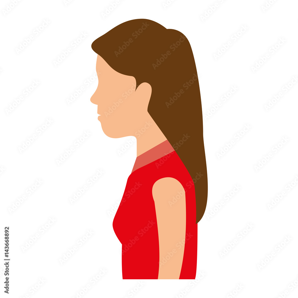young woman avatar character young woman avatar character
