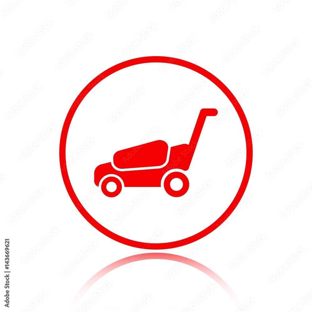 lawnmower icon stock vector illustration flat design lawnmower icon stock vector illustration flat design