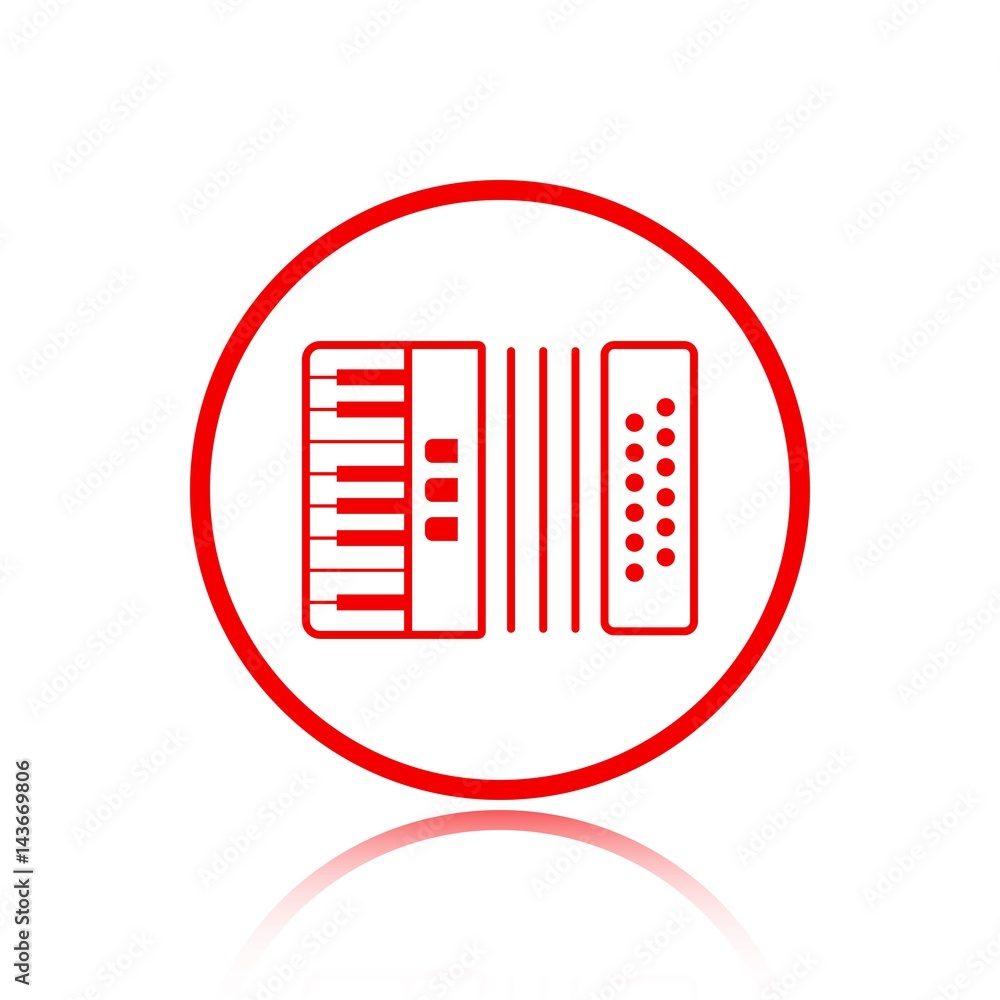 accordion icon stock vector illustration flat design accordion icon stock vector illustration flat design
