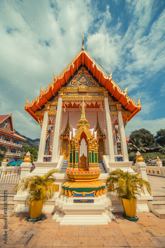 Ancient Thai temple. Wat Karon. Suwan Khiri Khet Temple Phuket, Thailand.