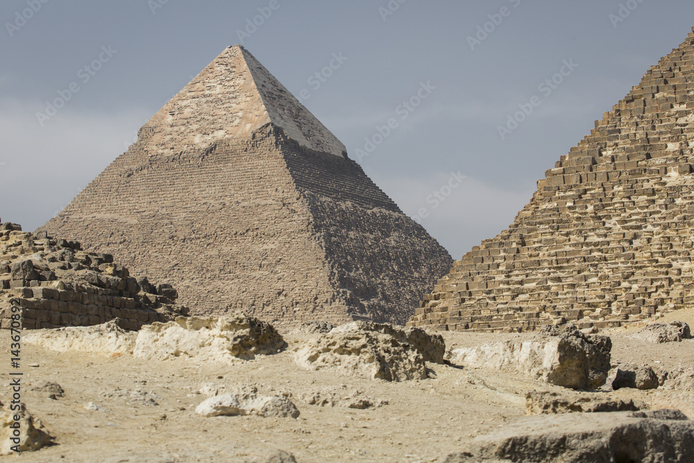 Great Egyptian pyramids in Giza, Cairo Great Egyptian pyramids in Giza, Cairo