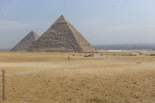 Great Egyptian pyramids in Giza  Cairo