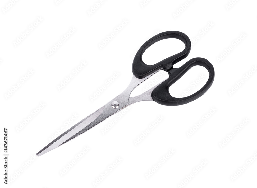 Black scissors isolated on white background Black scissors isolated on white background