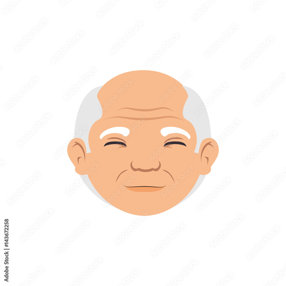 grandfather avatar character icon vector illustration design