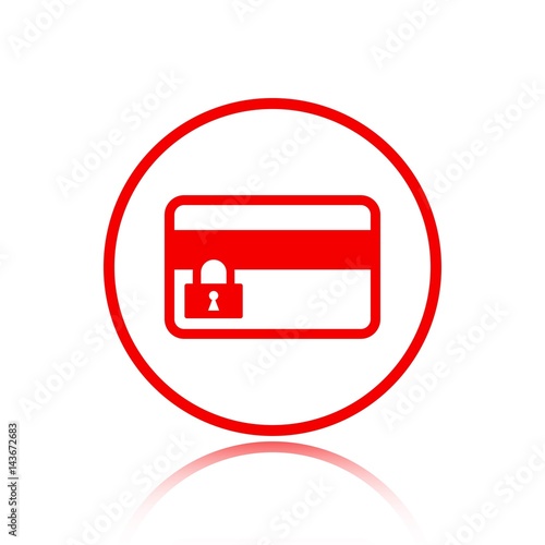 Free Download card credit lock icon stock vector illustration flat design - GFXLoad