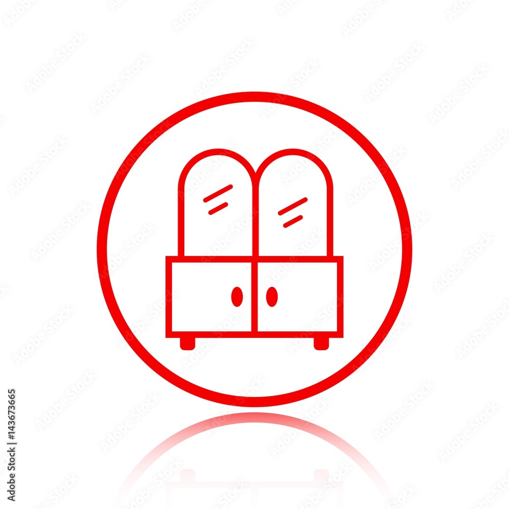 mirror icon stock vector illustration flat design