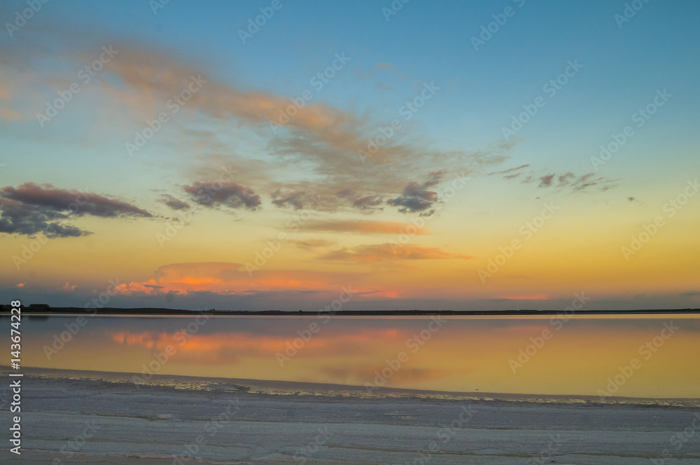 Salt lagoon, La Pampa, Argentina