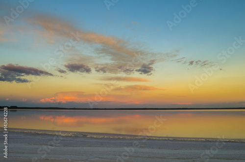 Salt lagoon  La Pampa  Argentina