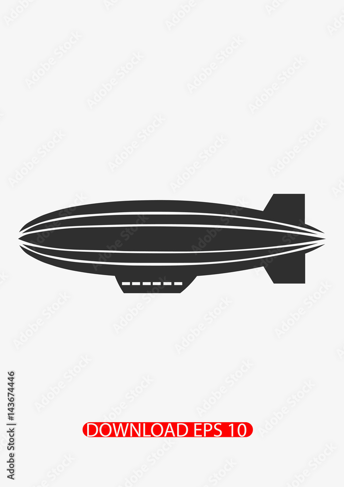 Zeppelin icon, Vector Zeppelin icon, Vector