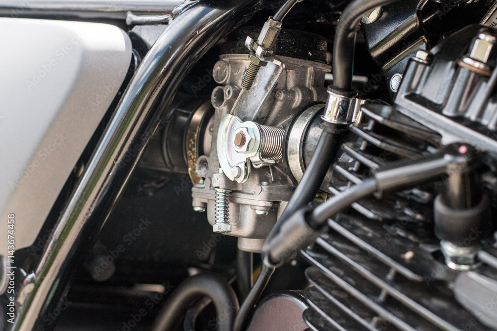 Fototapeta premium Engine of big bike motorcycle.