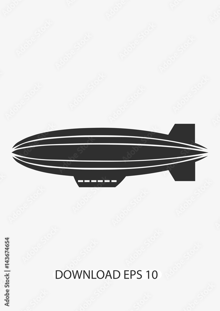 Zeppelin icon, Vector Zeppelin icon, Vector