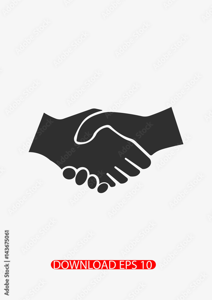 Handshake icon, Vector