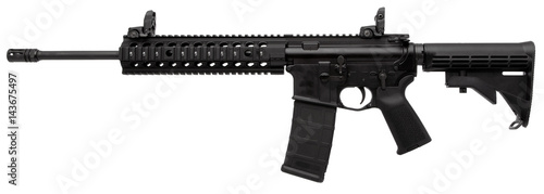 Gun rifle isolated on white