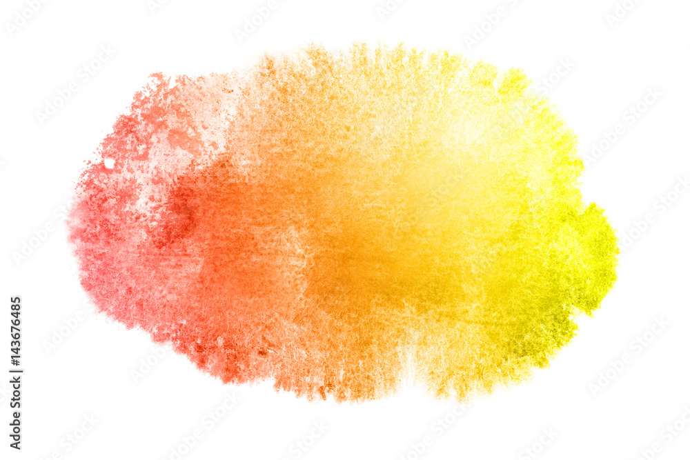 Yellow-red watercolor stain