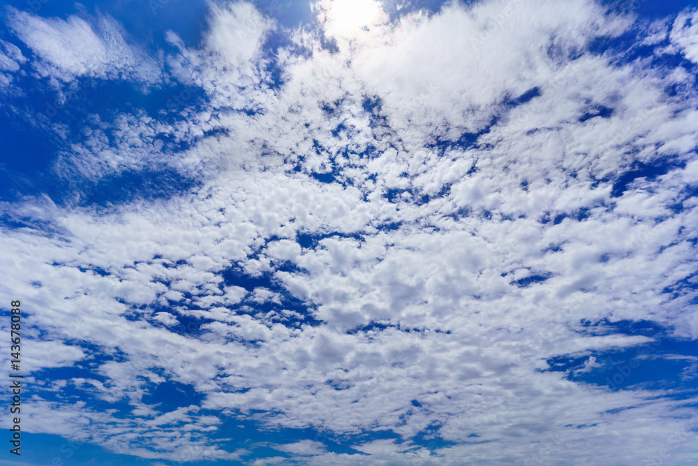 Fototapeta premium White clouds and blue sky background