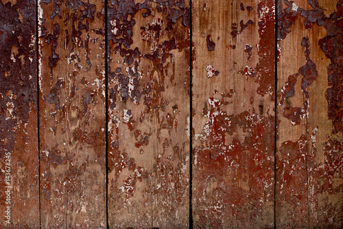 Obraz na płótnie Old wood background with peeling paint. w salonie