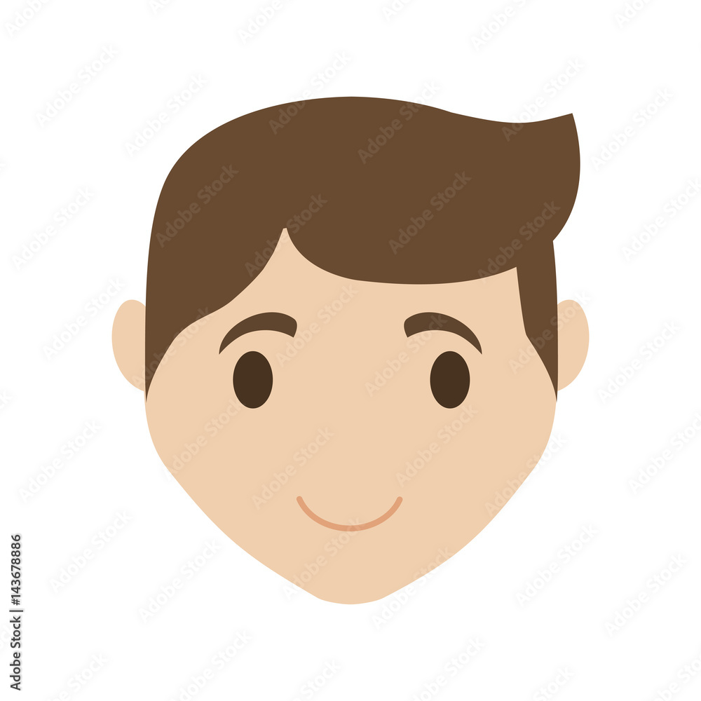 happy man face cartoon icon over white background. colorful design. vector illustration happy man face cartoon icon over white background. colorful design. vector illustration