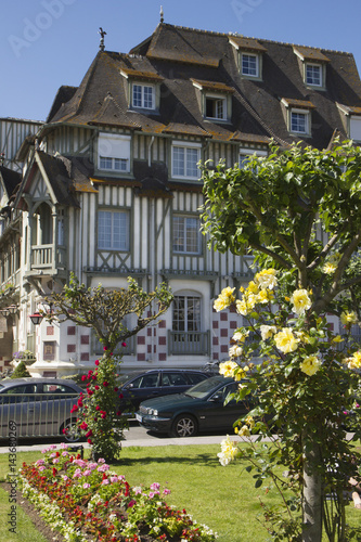 Street in France. Journey through the small town.