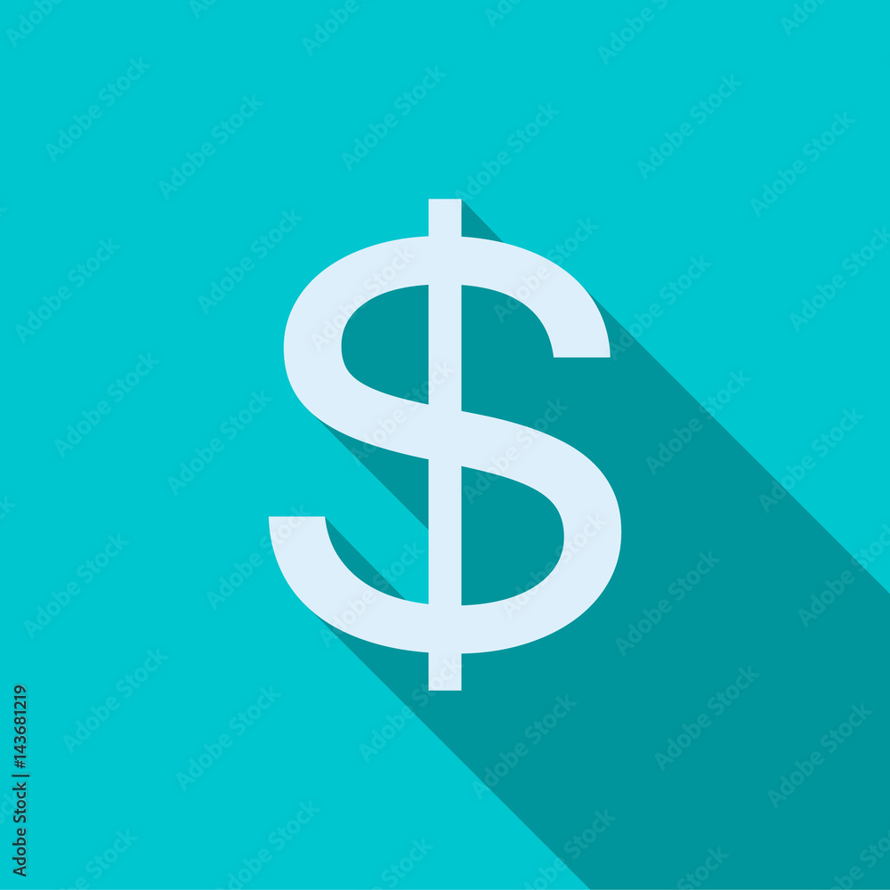 US dollar sign icon in flat style US dollar sign icon in flat style
