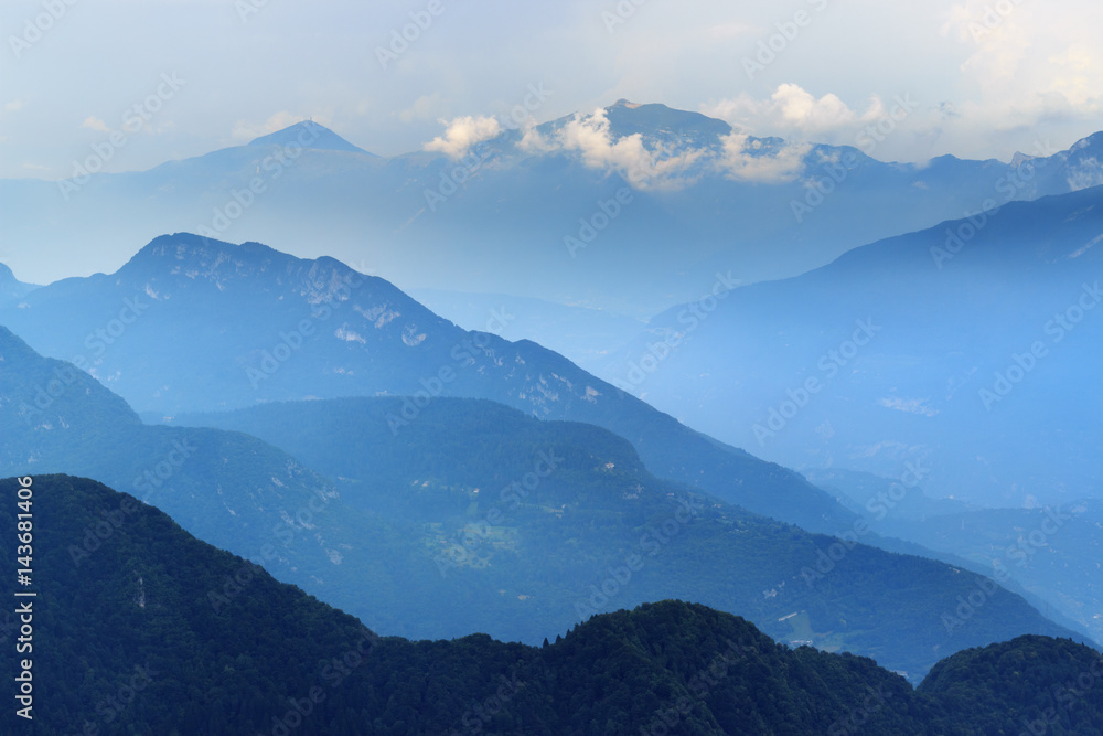 High above the Alpe di Ledro, Trentino, Alps, Italy
