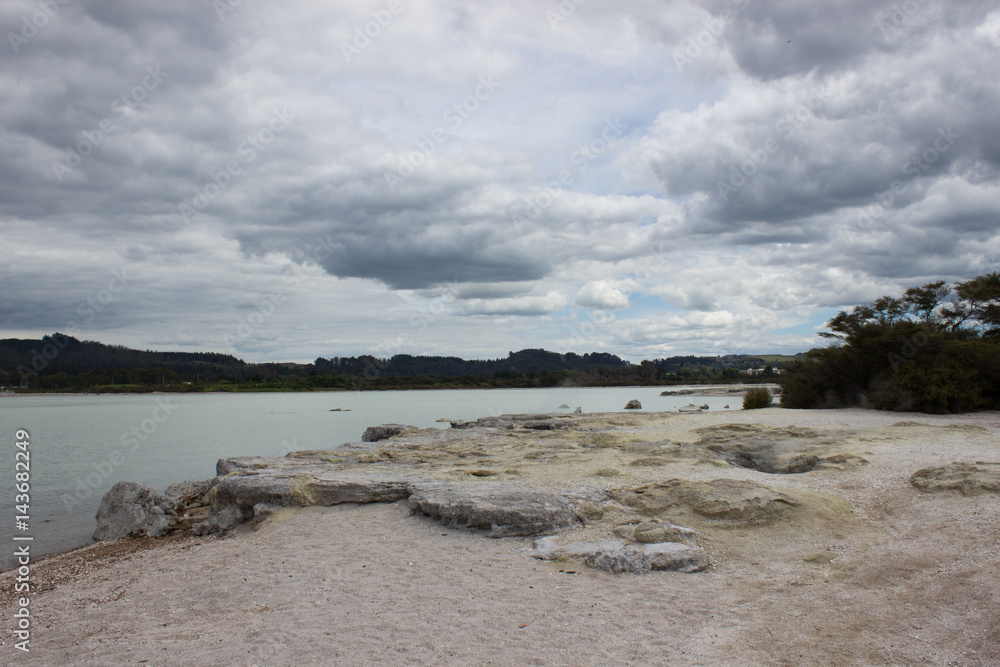 Rotorua lake landscape