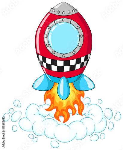 Niedliche Rakete Vektor Illustration