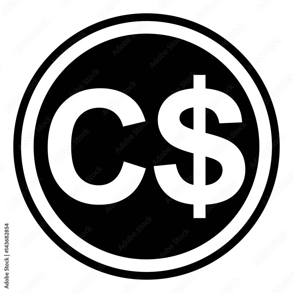 currency symbol Canada, canadian dollar vector dollar Stock Vector | Adobe  Stock
