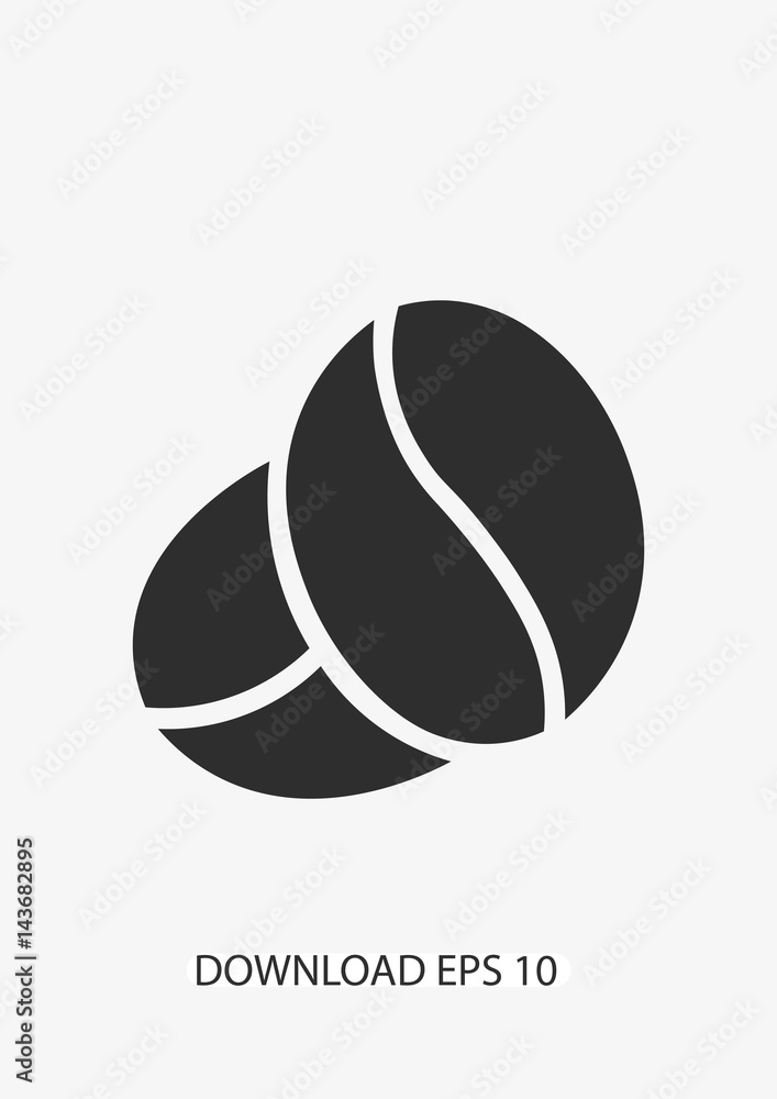 Coffee beans icon, Vector Coffee beans icon, Vector