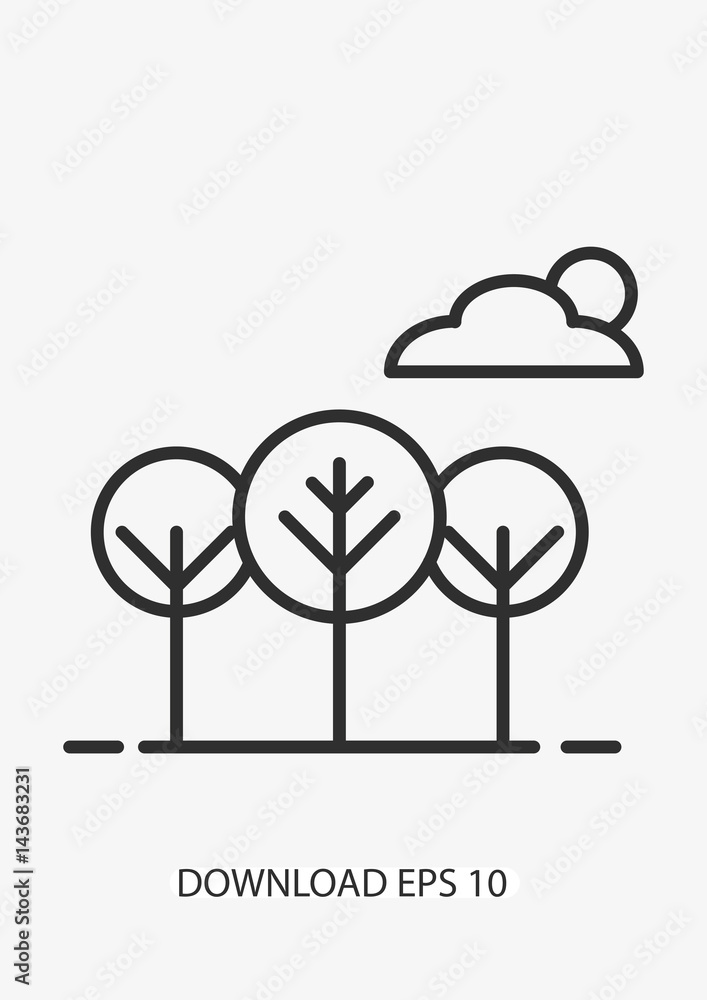 Trees icon, Vector