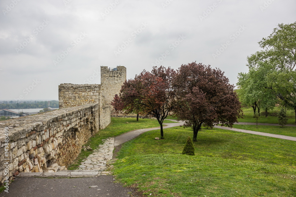 Belgrade fortress and Kalemegdan park in Belgrade, Serbia