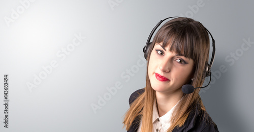 Young Female telemarketer