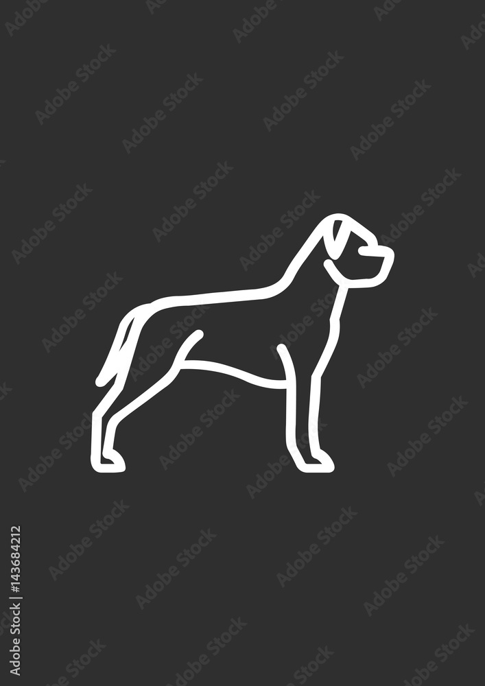 American staffordshire terrier dog icon, Vector American staffordshire terrier dog icon, Vector
