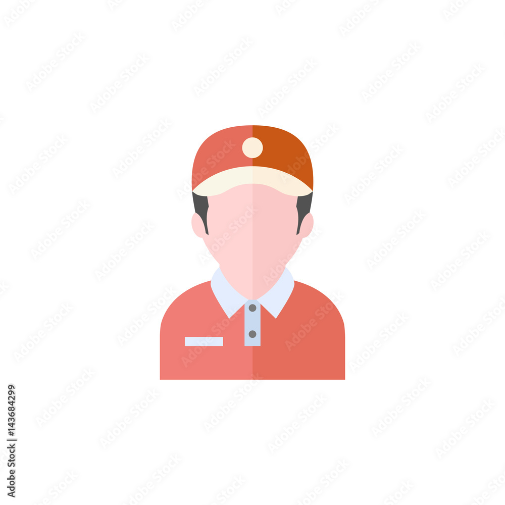 Flat icon - Delivery man