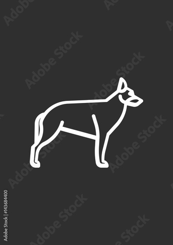  German shepherd dog icon  Vector