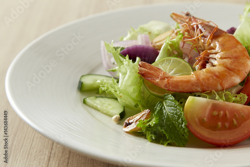 Grilled shrimp salad photo