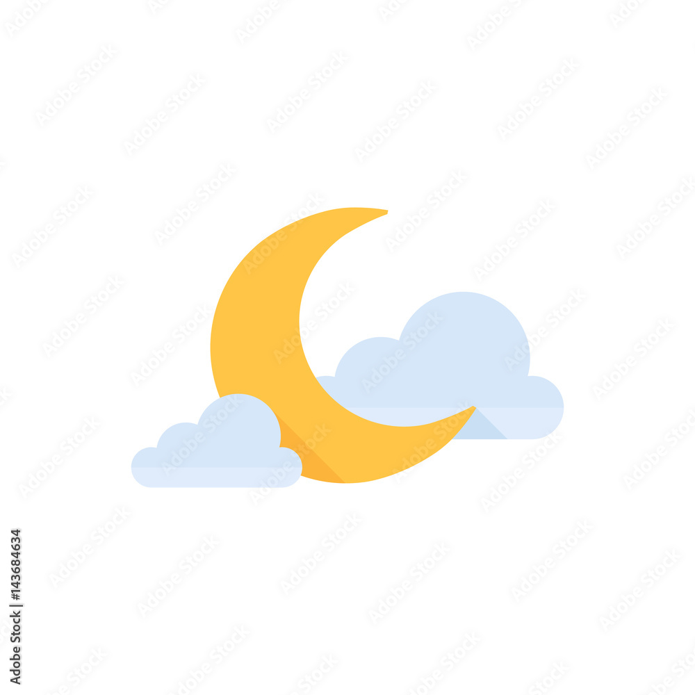 Flat icon - Nature forecast clear night Flat icon - Nature forecast clear night
