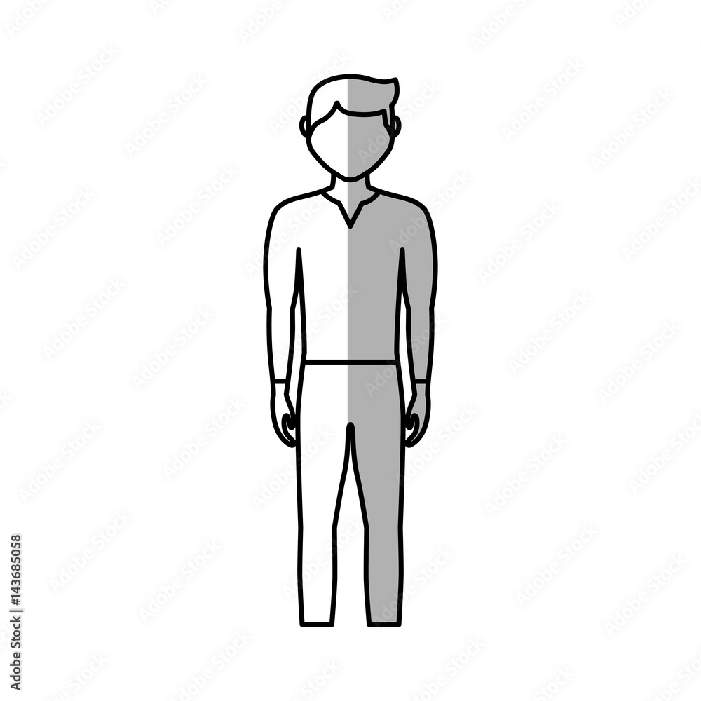 man wearing casual clothes, cartoon icon over white background. vector illustration man wearing casual clothes, cartoon icon over white background. vector illustration